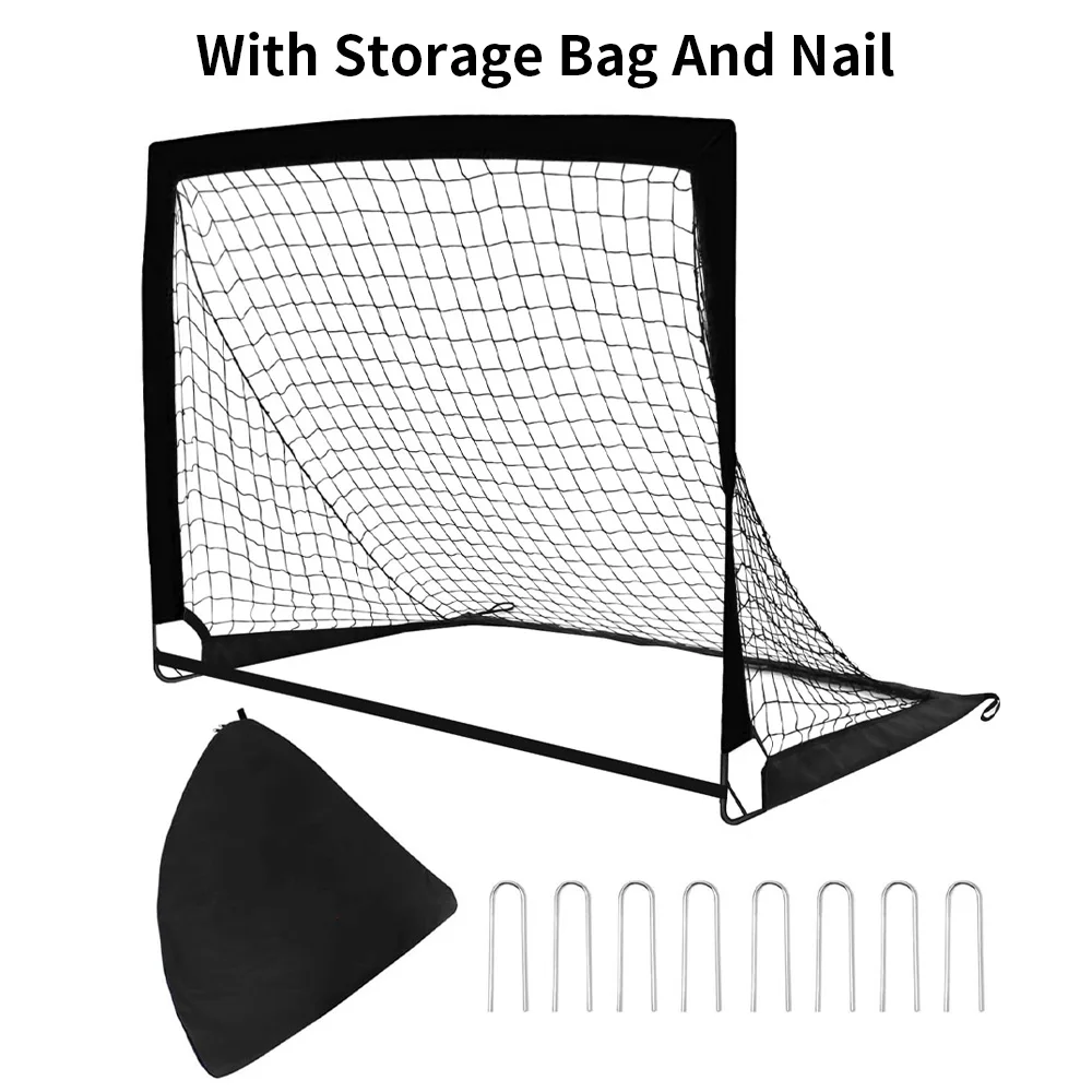 هدف كرة قدم محمول للأطفال مقاس 4 × 3 بوصات هدف كرة قدم منبثق للفناء الخلفي داخلي وخارجي شبكة كرة قدم للأطفال خفيفة الوزن وقوية
