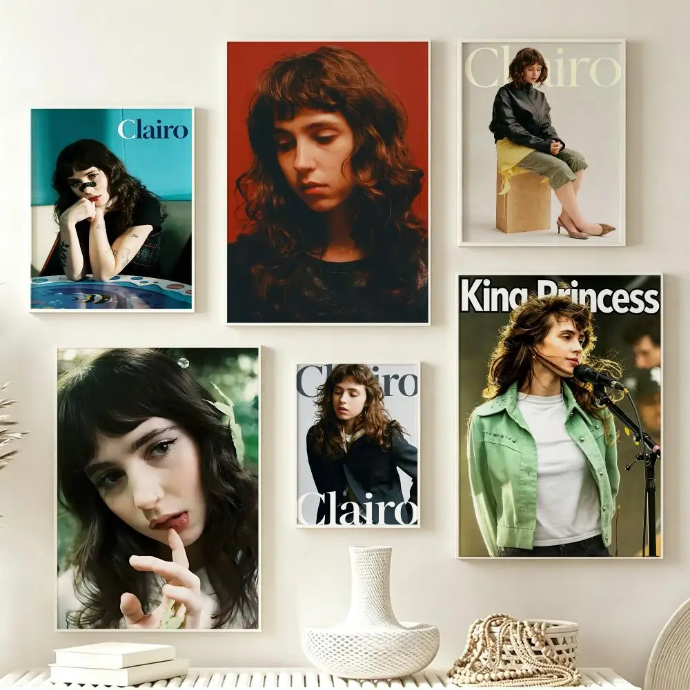Artist Clairo Poster Poster Multiple Sizes  frameless Creamy Style Wall Art Home Decor For Living Room Bedroom gift