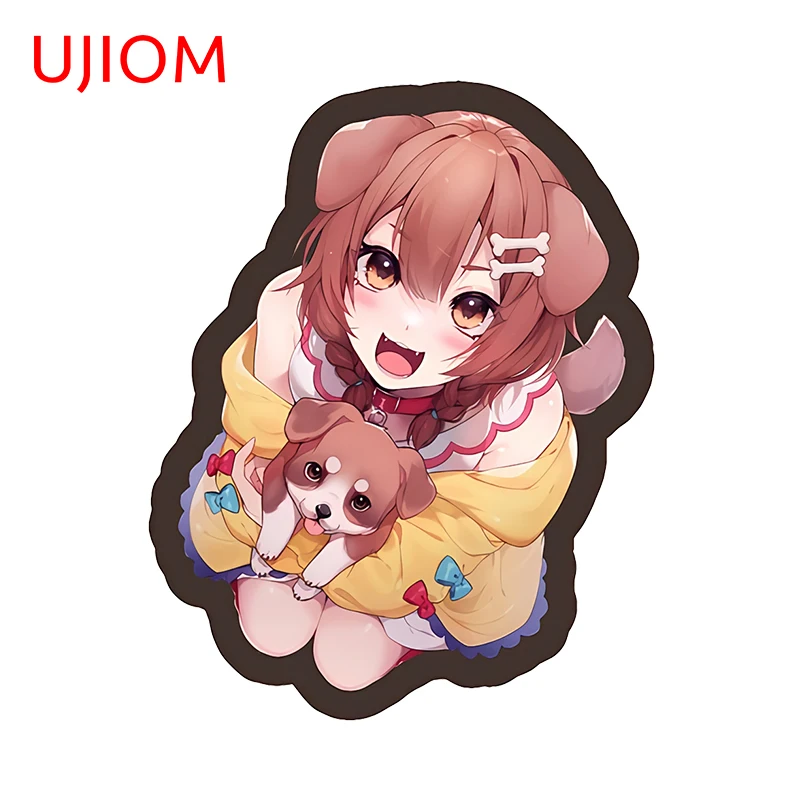 UJIOM 13cm × 10.3cm Korone Hololive Adorable Wall Sticker Creative Amusing Cartoon Poster Decals Vinyl Bathroom Accessories