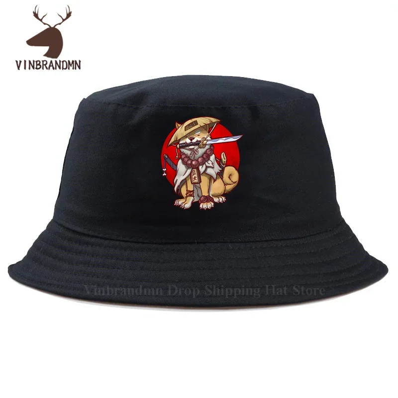 dog shiba inu samurai akita japan ronin kawaii wave Fishing cap fashion hombre hat men baseball cap women dad hats baseball cap