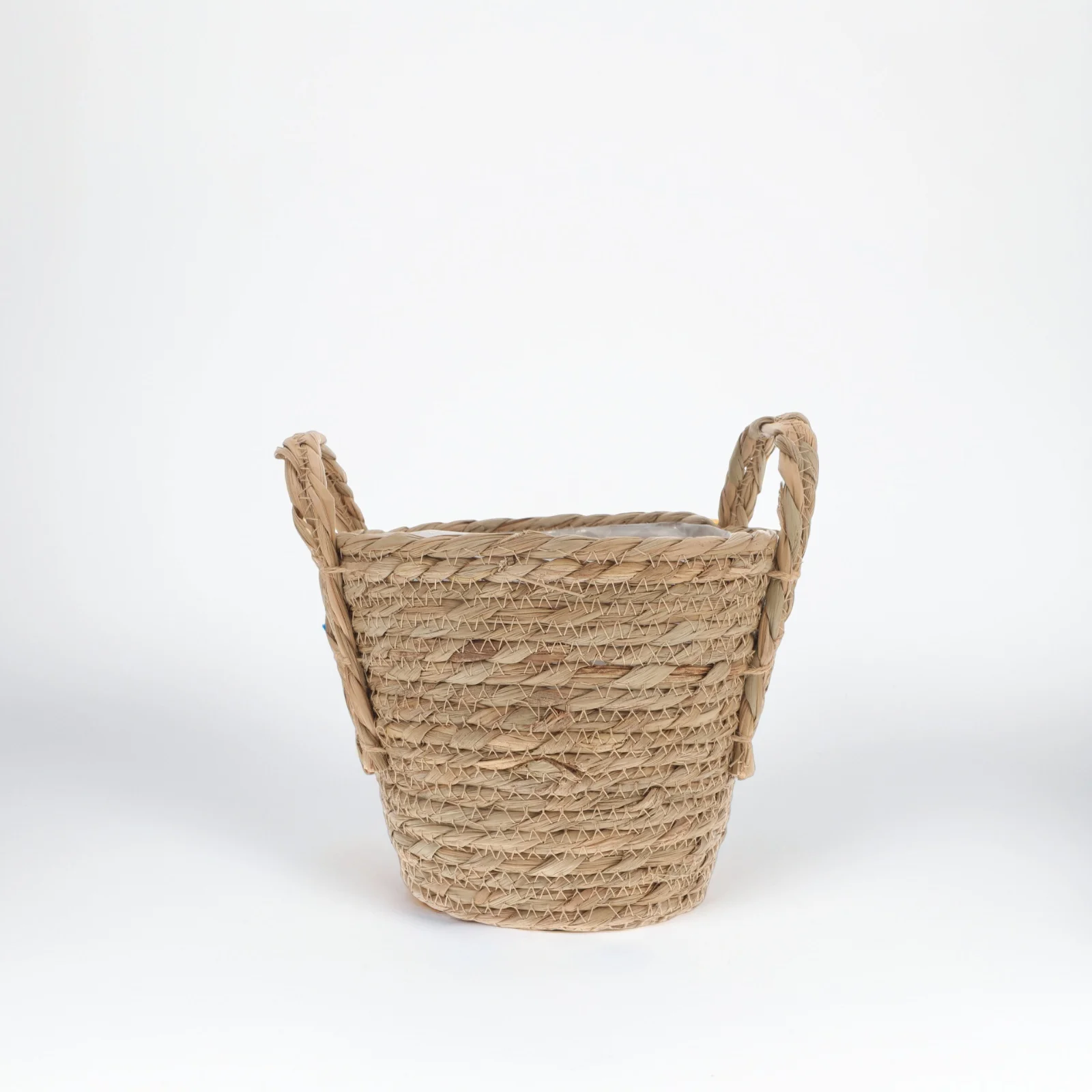 

1pc Seagrass Flowerpot Handwoven Natural Planter Basket For Indoor Plants Storage Organizer Tall Succulent Planter Vintage