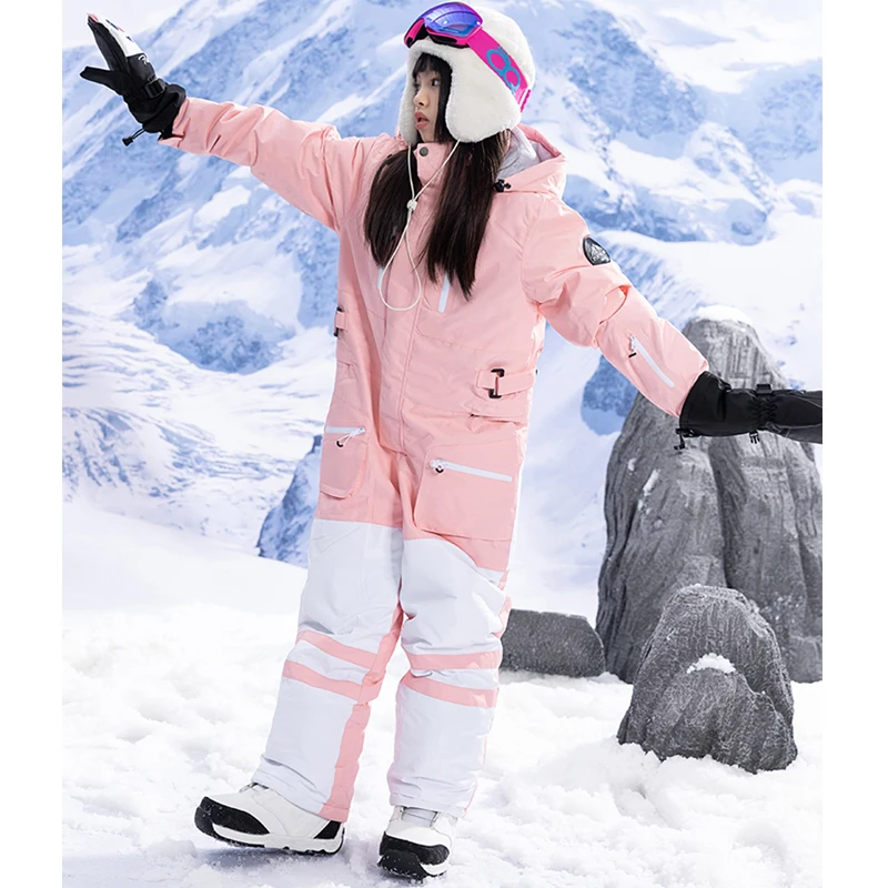 بذلة للأطفال، بدلة ثلج للأولاد أو البنات، ملابس التزلج على الجليد، ملابس رياضية شتوية خارجية مقاومة للماء، أرخص