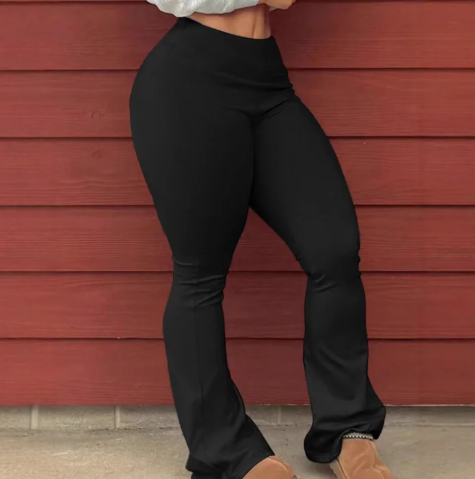

Sexy Elegant Long Pants Elastic Waist Solid Color Commuting Bag Hip Casual Bottom 2025 New Fashion Women's Pants Trouser