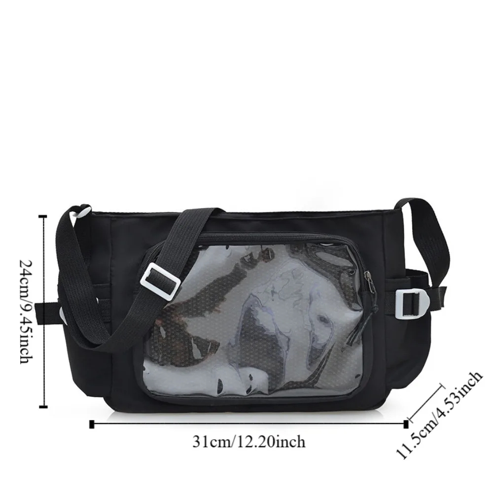 Doce saco com zíper cor sólida itabag náilon ídolo mercadorias armazenamento sacos transparentes carteira de algodão boneca saco de ombro menina