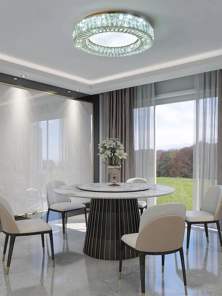 Modern Luxury Designer Crystal Ceiling Light Living Room Big Rectangle Lamps Home Appliance Ceiling
