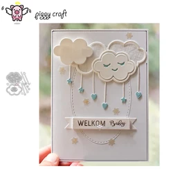 Piggy Craft metal cutting dies cut die mold Cloud decoration Scrapbook paper craft knife mould blade punch stencils dies