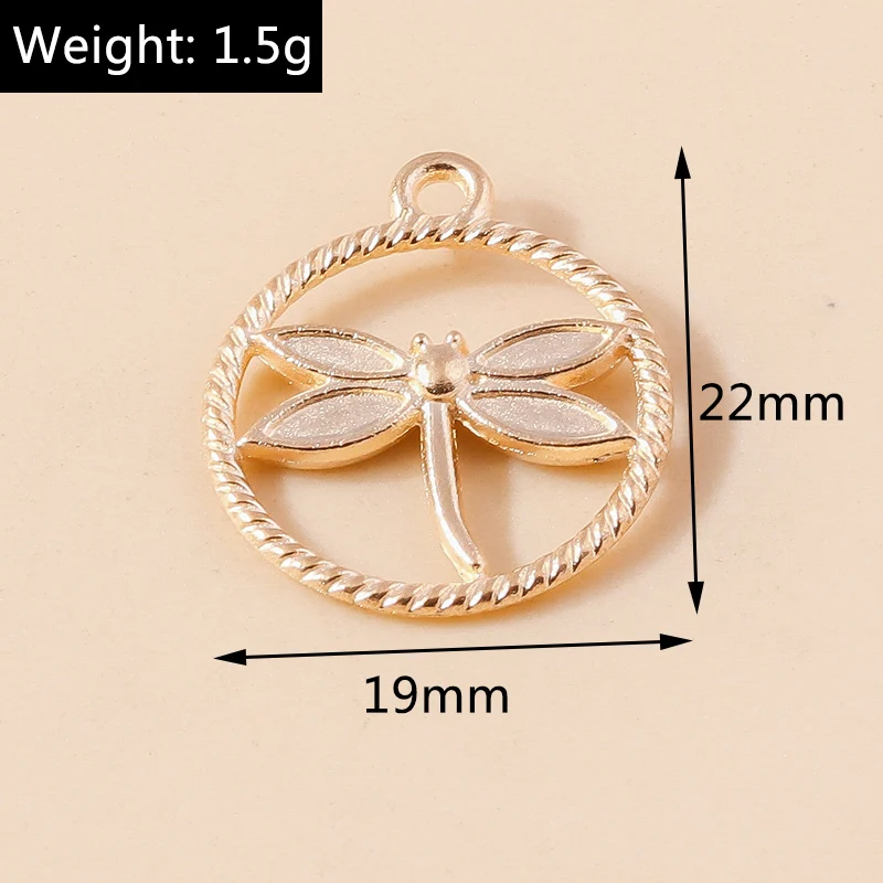 Leslie 20 Stück 19 x 22 mm Legierung hohle Libelle Charms Tier Anhänger für Armband Halskette DIY Schmuckherstellung Zubehör – Detail 2