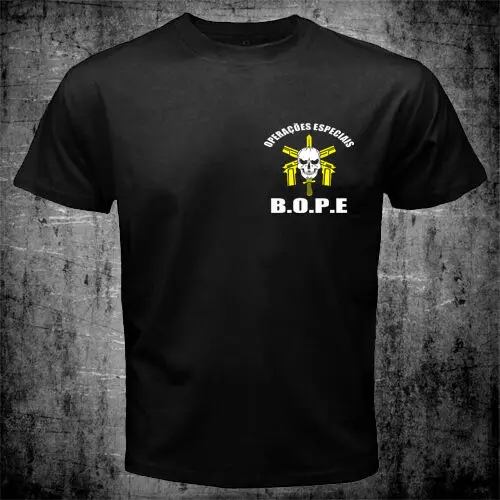 BOPE Brazil Special Unit Tropa de Elite Forces PMERJ Delta T-shirt Short Sleeve Casual 100% Cotton Shirt