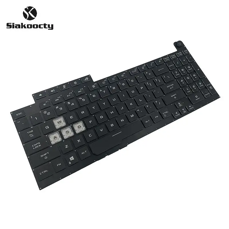 Imagem -03 - Siakoocty Novo Teclado dos Eua para Asus Rog Strix Scar Iii G731 G731g gu S7d Teclado do Portátil Rgb Colorido Backlight