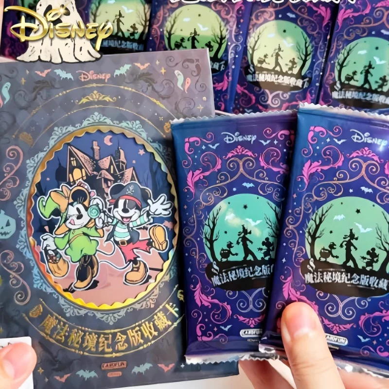 

New Genuine Disney Card Magic Secret Realm Series Halloween Card Mickey Mouse Anime Peripheral Collector's Card Toys Gifts