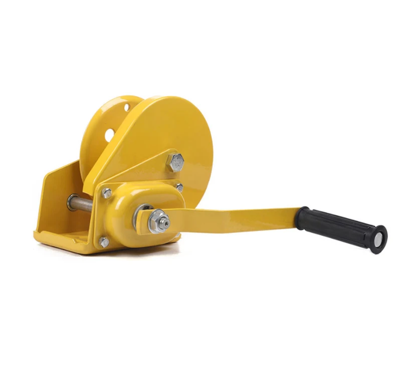 1200lb 1800lb 2600lb Portable Wire Rope Hand Winch Manual Cable Pulling Winch