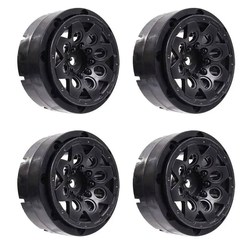 

8PCS Plastic Beadlock 1.9 Wheel Hub Rim For 1/10 RC Crawler Axial SCX10 90046 AXI03007 Traxxas TRX4 RC4WD D90