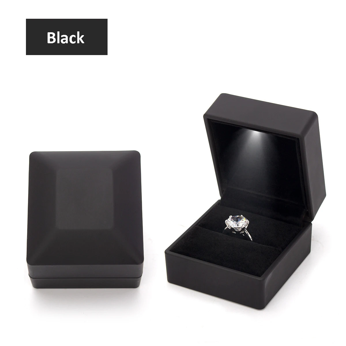 LED Wedding Ring Jewelry Box for Engagement Display Gift