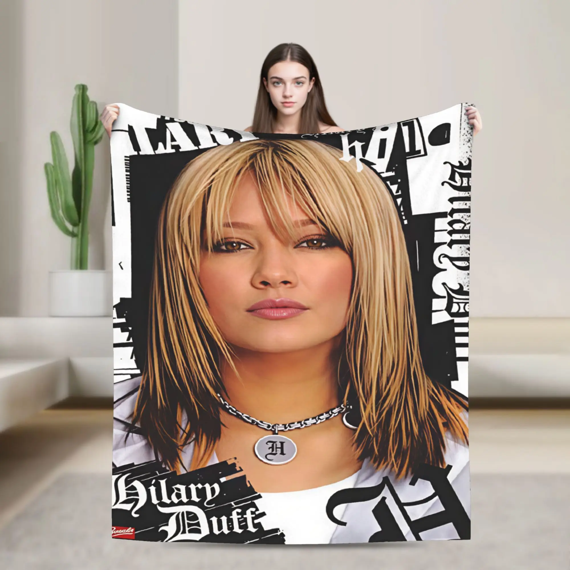 Hilary Duff Lizzie McGuire Blanket  Warm Soft Funny Plush Bedding Throws For Home Decor Travel Flannel Bedspread Bed Cover