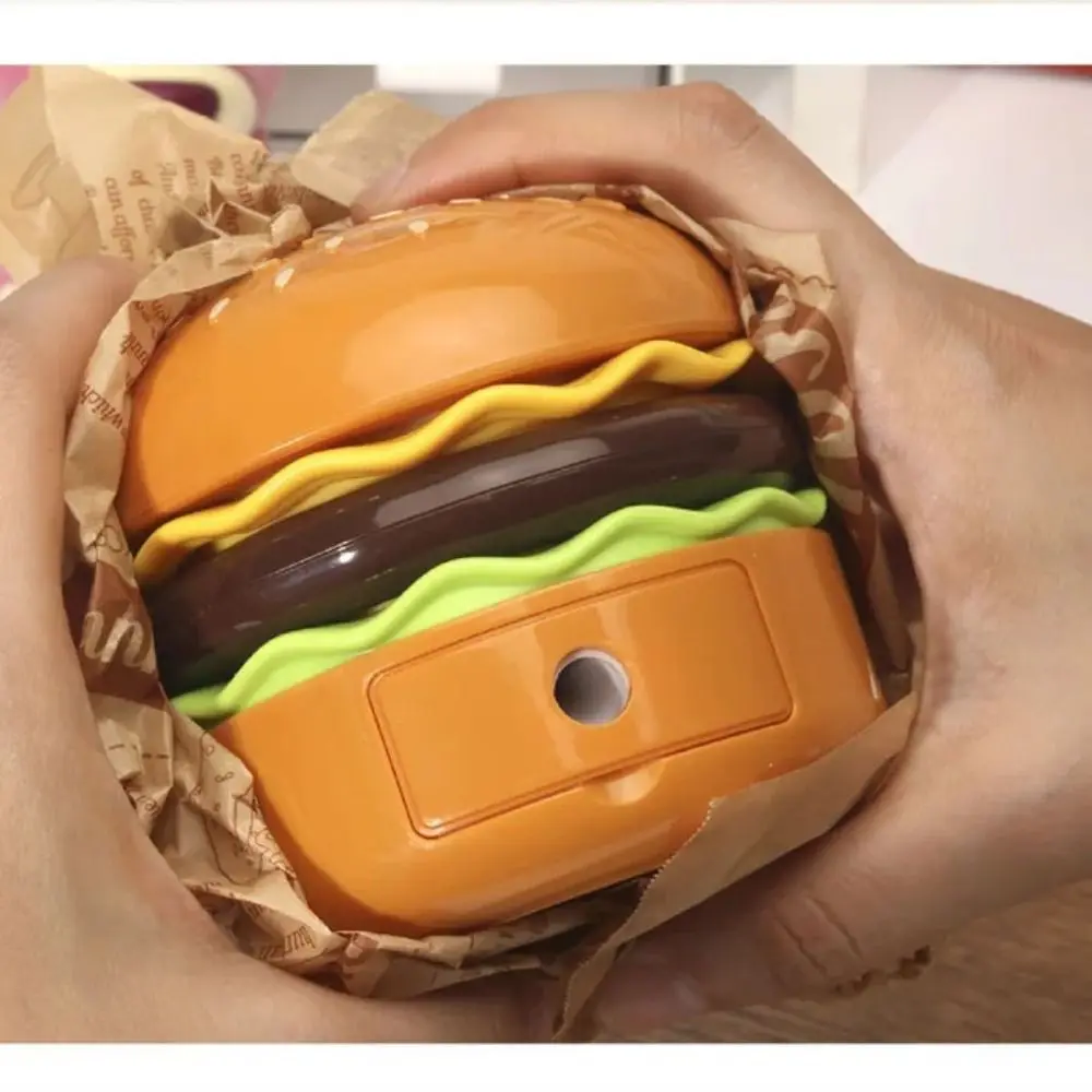 3-modi Aanraakschakelaar Hamburg Tafellamp Hamburgervorm Type-C Opladen Hamburger Nachtlampje Oranje Oplaadbaar