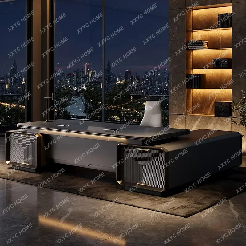 YDZLight luxury high-end chairperson's leadership office large class desk computer desk