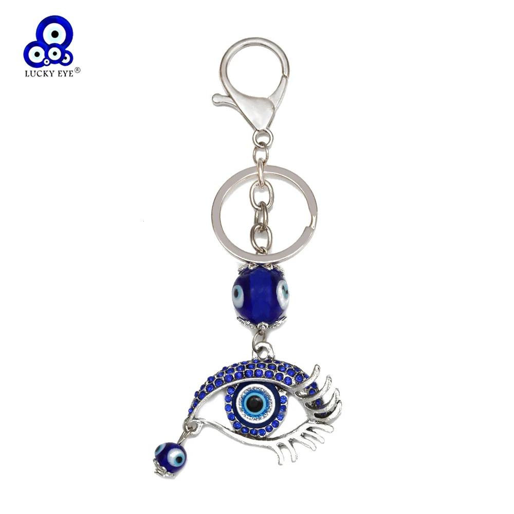 Lucky Eye Legierung türkisch bösen Blick Anhänger Schlüssel bund Glas Perle Schlüssel anhänger Tasche Auto Schlüssel ring Schmuck llavero porte clé מÃ¼rp