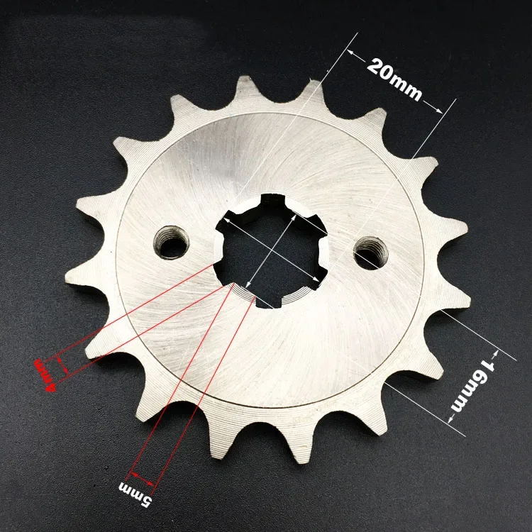 For YAMAHA YBR125 TT-R110 for HONDA CT110 FOR BETA125 motorcycle YBR 125 428 CHAIN front sprocket 14 15 16 17 teeth sprockets