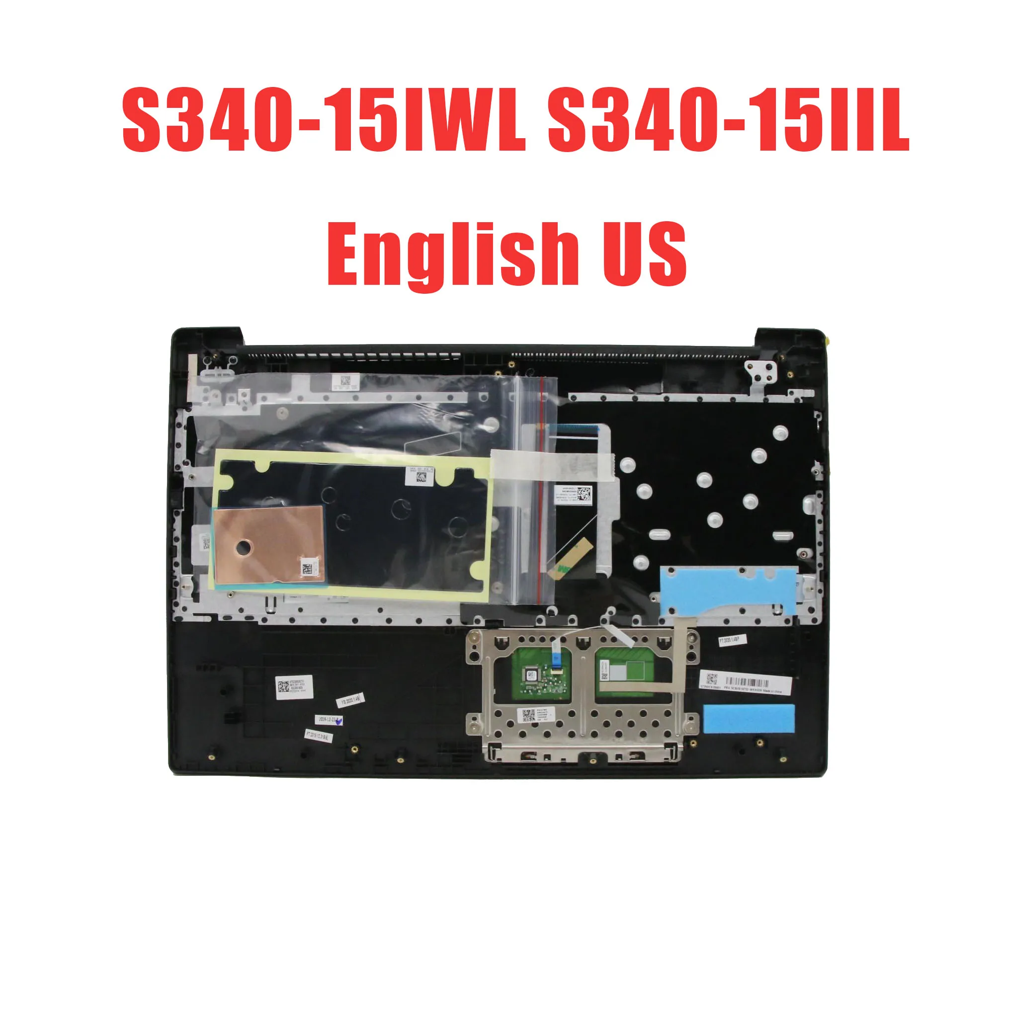 

For Ideapad S340-15IWL S340-15IIL Laptop PalmRest&keyboard For Lenovo English US 5CB0S18722 Upper Case With Backlit New