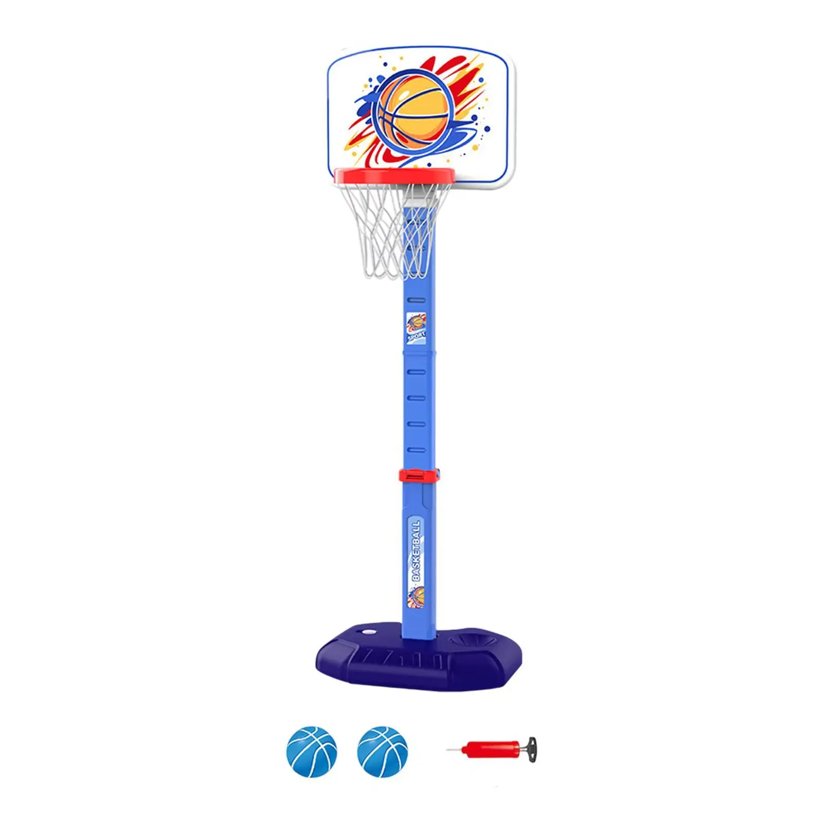 Children Adjustable Basketball Hoop Indoor Game Set Mini Basketball Stand for Home Family Gatherings