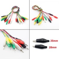 10pcs Alligator Clip Colorful Cord Electronic DIY Double-head Test Power Cable Connection Line Accessories Electrical Supply V27