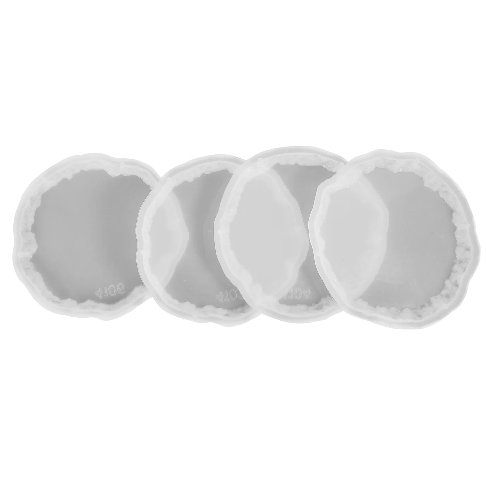 

4 Pcs Fruit Plate Mold Cup Coasters Silicone Molds for Resin Epoxy Silica Gel Molding