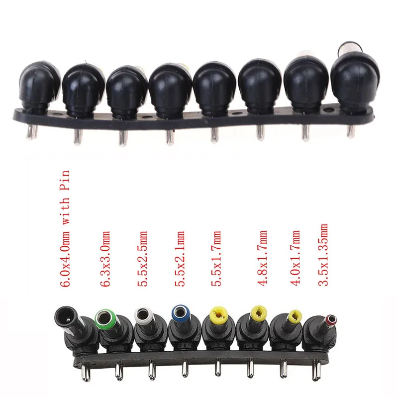 

8PCS Universal For Notebook Laptop AC DC Power Supply Charger Adapter Tips Jack Connector For Charging Plug For Tablets PC