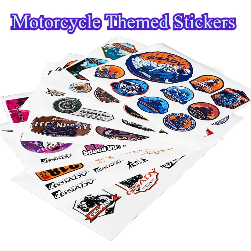 GSADV Aluminum Motorcycle Suitcase Sticker Decorative Three Side Trunk Reflective Stickers