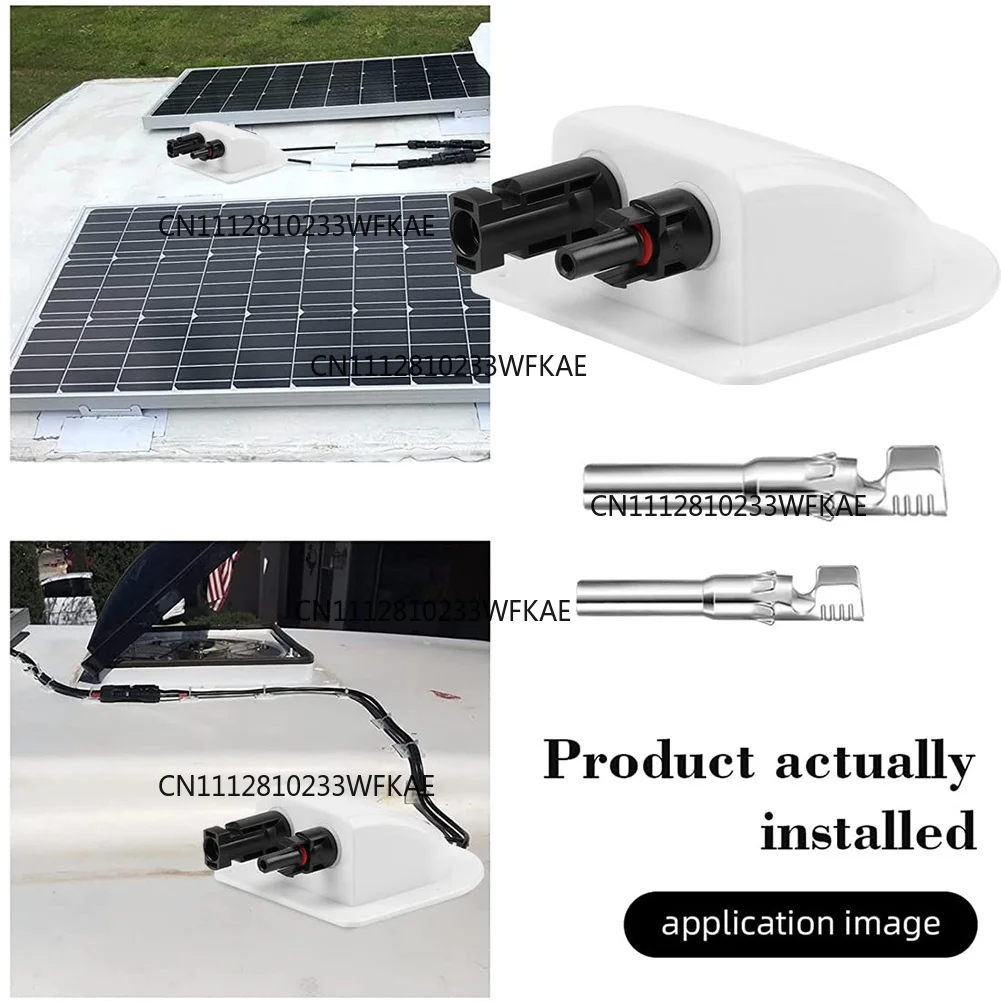 Waterproof ABS Solar Panel Cable Connections Box For Housing Solar Cells RV With 2-input Glands