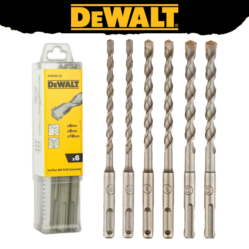 Zestaw wierteł DEWALT DT60302, 6 sztuk, 6MM 8MM 10MM, akcesoria do młotowiertarki elektrycznej, narzędzia i przystawki.