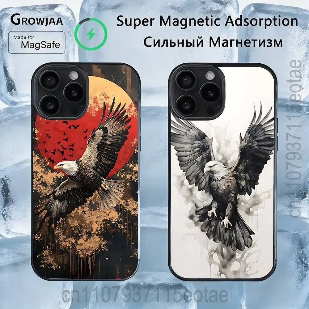 

Eagle fly Cool art Magnetic Phone Case For IPhone 14 16 17 13 12 11 15 Pro Max Plus For Magsafe Wireless Charge Cover