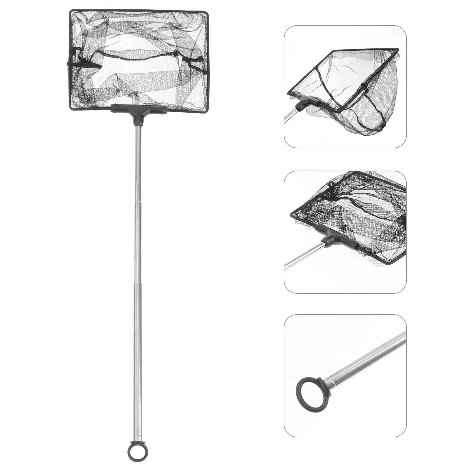 

Stainless Steel Fish Net Telescopic Handle Foldable Mesh Aquarium Tank Nets Durable Coated Fine Material Capture Fish Debris