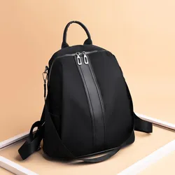 A Large-capacity Splash-proof Oxford Solid Color Girls' Fashion Casual Backpack Is Versatile And Light For Going Out