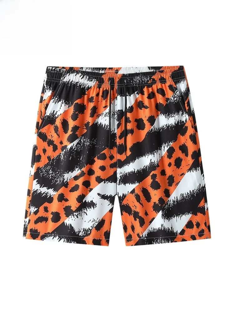 

Мужские летние шорты Paul с тигровым и леопардовым принтом, повседневные, для дома и отдыха, для улицы, спортивные, длиной до колена