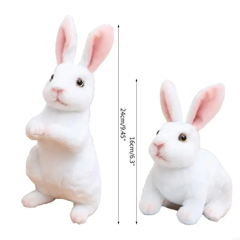 95AEE PLUSH PLUSH SITT/ POSTURE POSARES MASCOTS กระต่าย Lovely Rabbit Plush Plush Doll Eye-Cattating Office Office Office