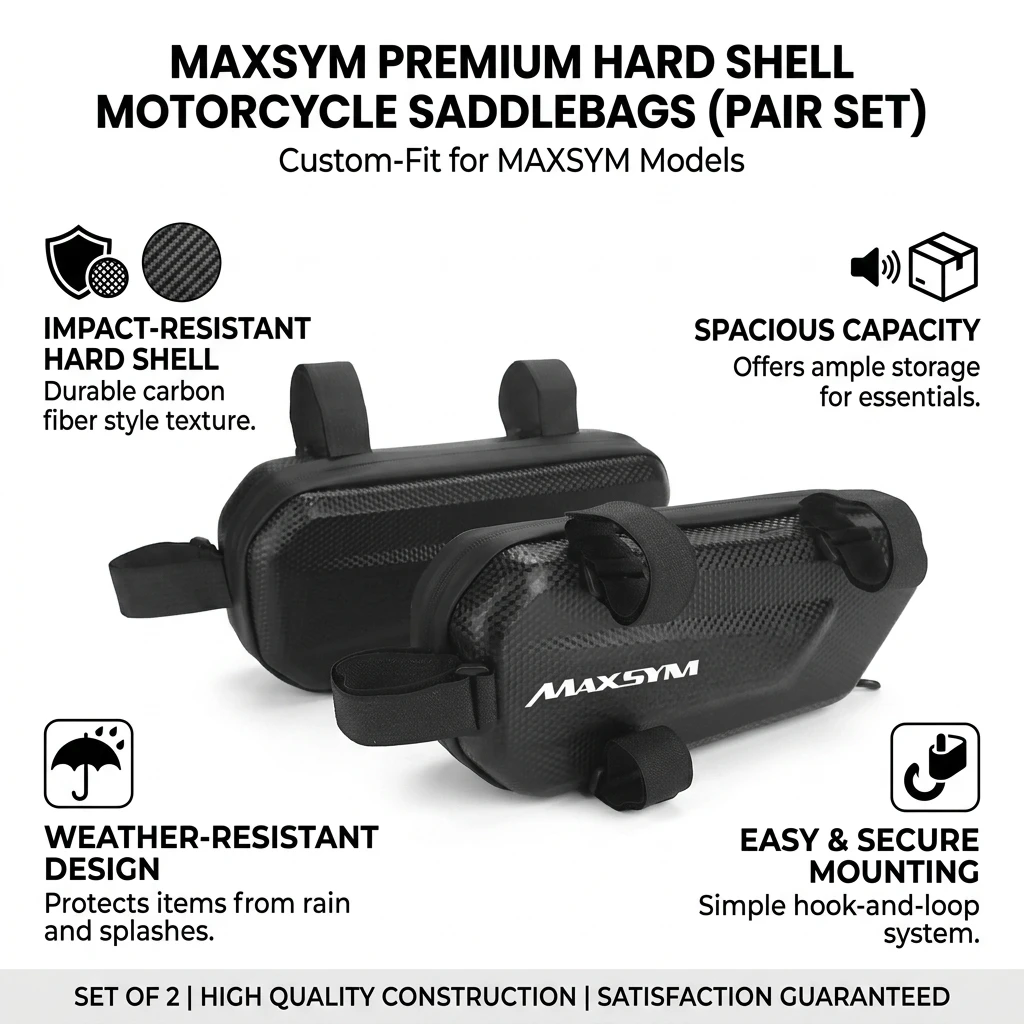 360° Waterproof Protection Hard Shell 3L Motorcycle Gear Bag With LOGO For SYM MAXSYM TL 500 508 Maxsym TL500 TL508
