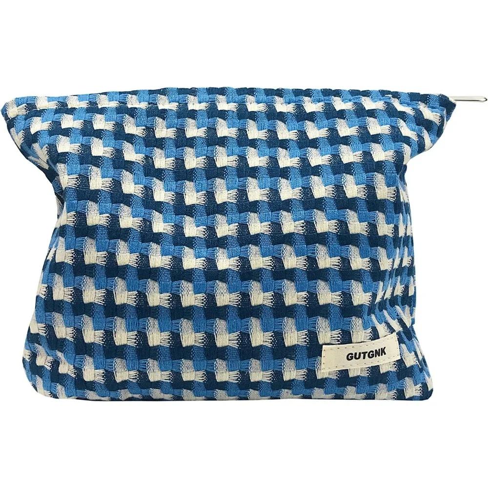 حقيبة مكياج للنساء - حقائب مستحضرات تجميل سروال قصير بتصميم جمالي للسيدات، مقلمة نسائية، مقلمة لطيفة على شكل وجه مبتسم