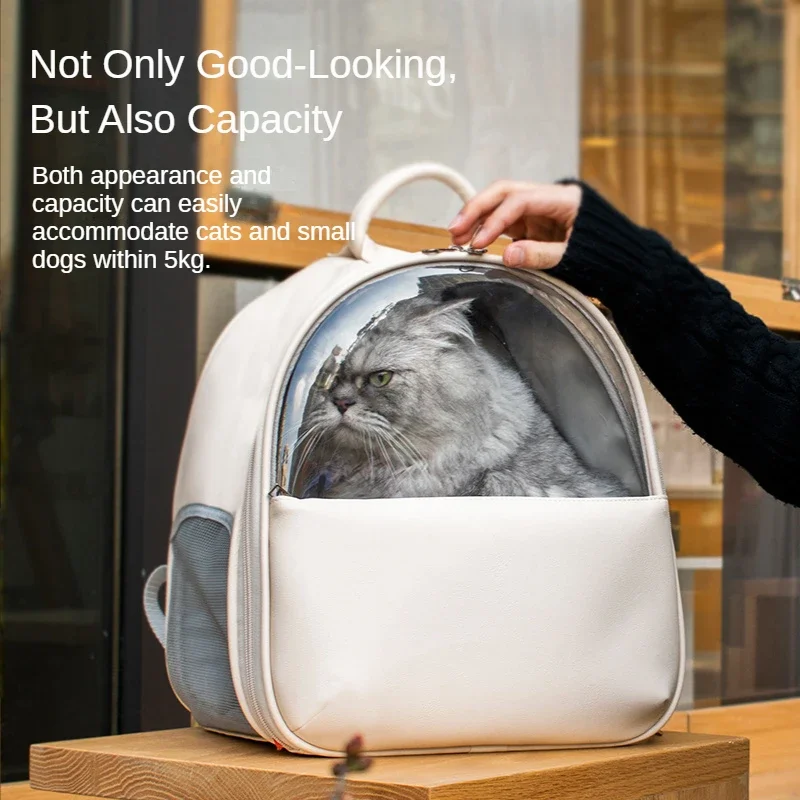 Cat Bag Going Out Backpack High-value Visible Transparent Backpack Cat Bag Cat Dog Going Out Pet Bag Pet Backpack