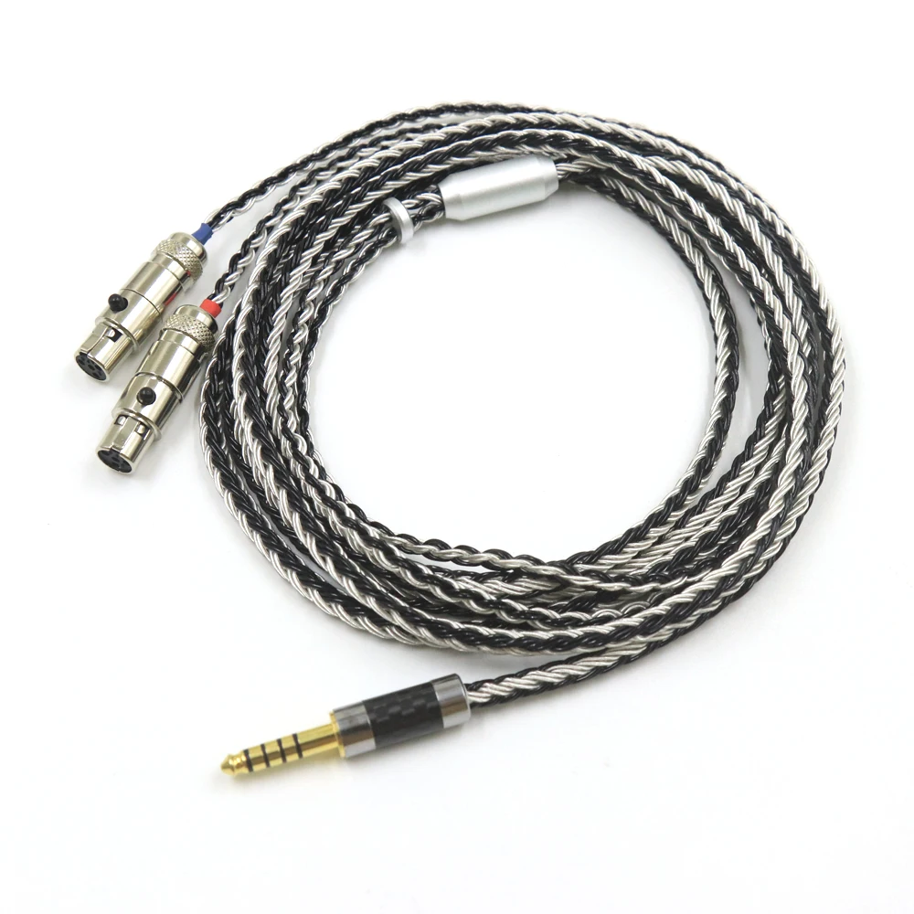 Wysokiej jakości 16 rdzeń 2.5 3.5 4.4mm XLR zbalansowane słuchawki hi-fi Upgrade Cable dla Audeze LCD-2, LCD-3, LCD-4, LCD-X, LCD-XC