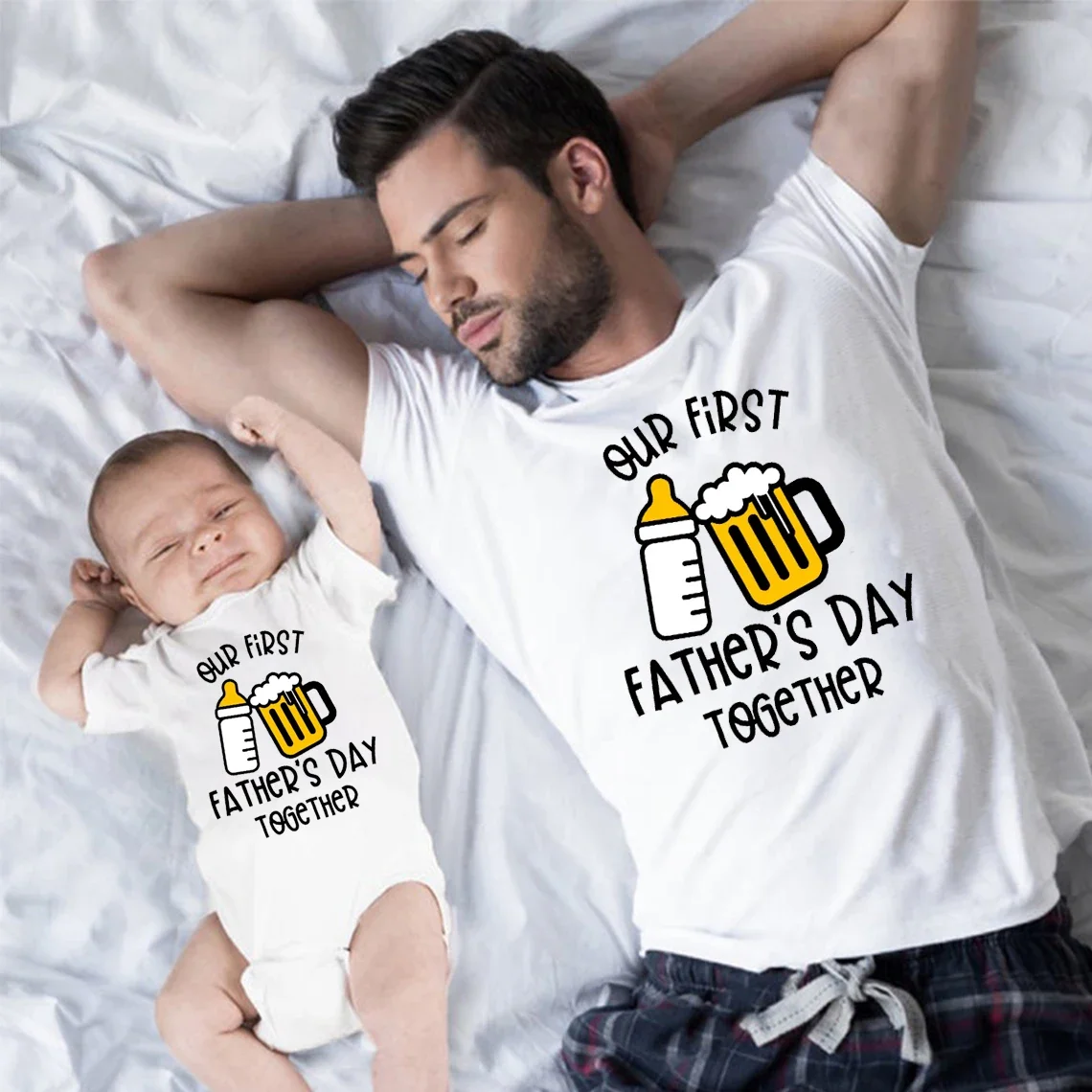 

Our First Father's Day Shirt New Father Shirts Matching Father's Day Tee Father's Day Gift for New Father m