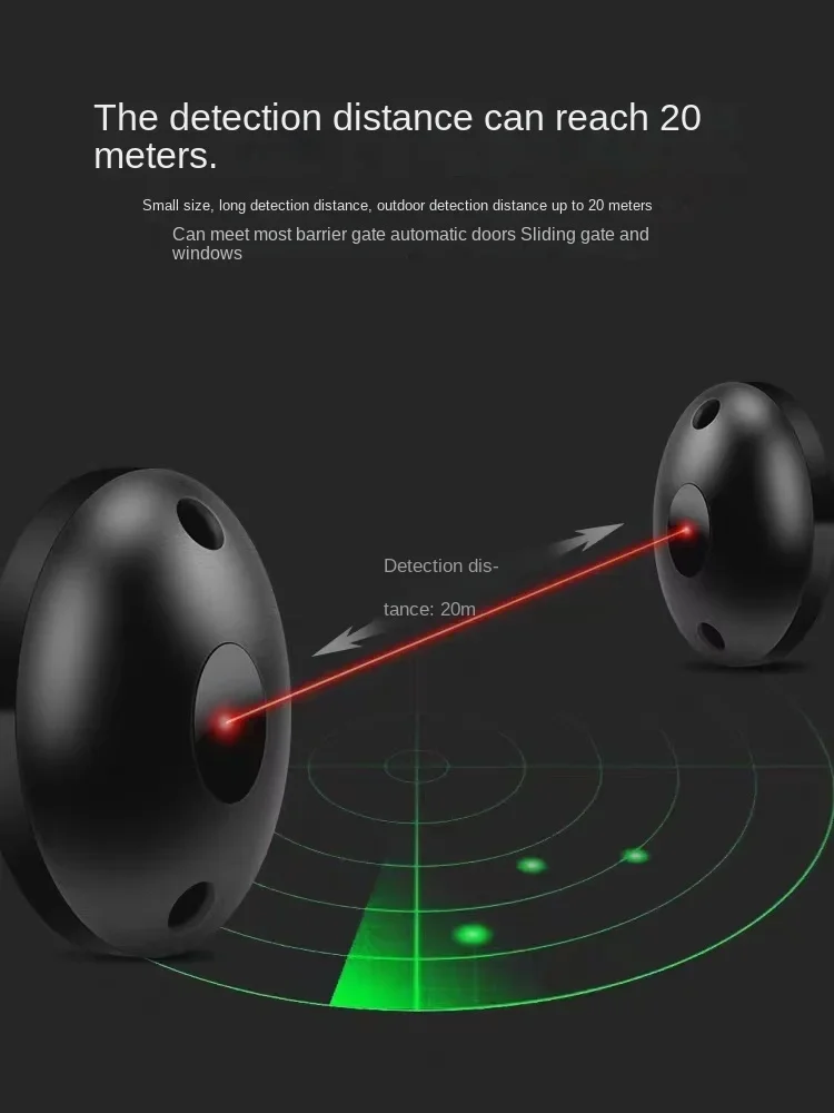 Détecteur d\'obstacle photoélectrique à faisceau unique, capteur infrarouge actif étanche, système d\'alarme antivol, dernier cri, 20m, lot de 1 pièce