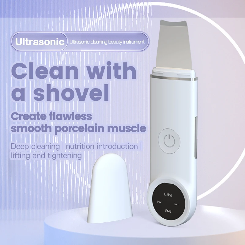 Portable peeling Beauty Machine Facial Ultrasonic Skin Scrubber