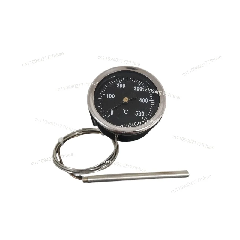 Stainless Steel Shell Thermometer 0-500 Degrees 0-600 Degrees, Pizza Oven Thermometer, Oven Temperature Dial 1 Meter Line
