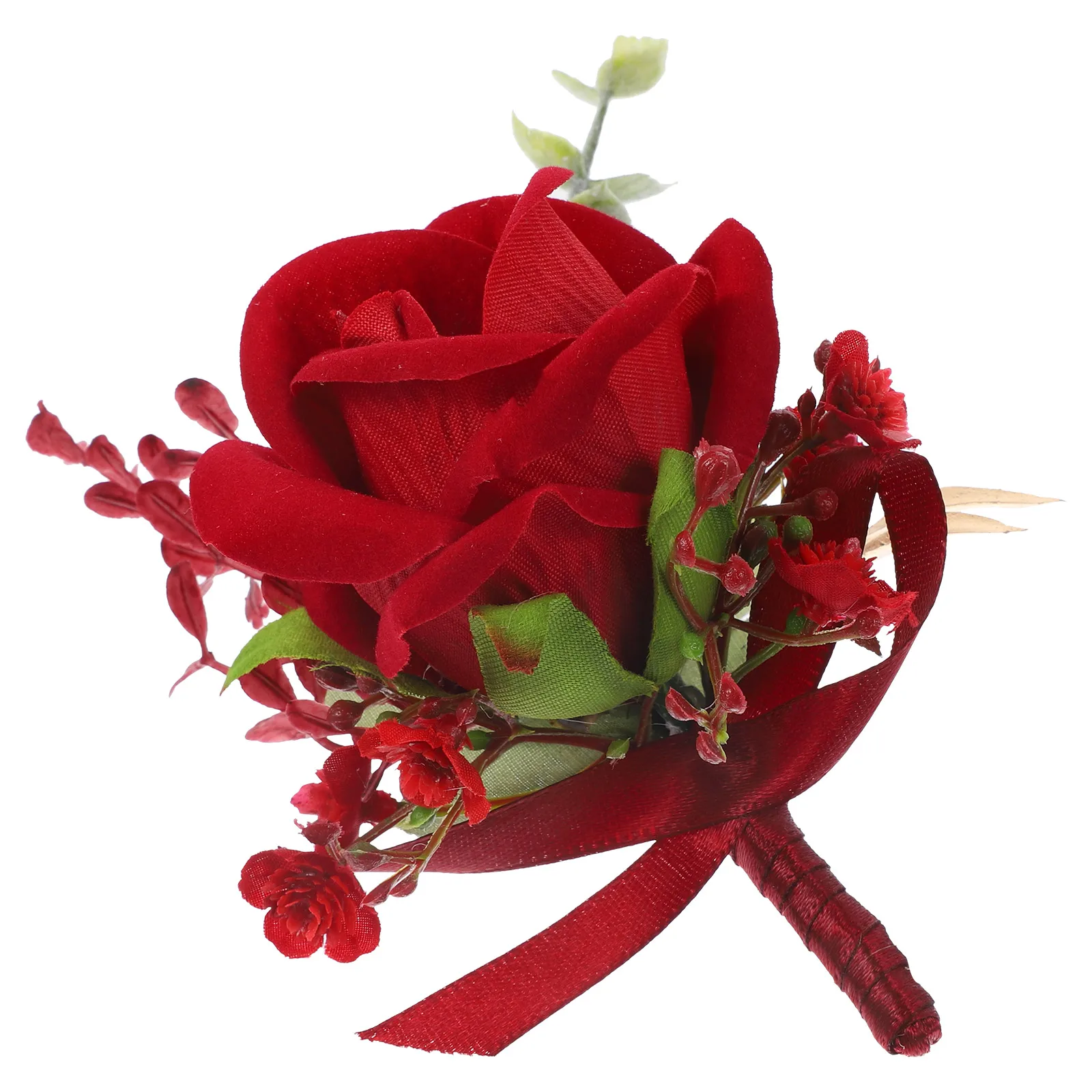 

Simulated Wedding Corsage Artificial Flower Luxurious Corsages for Groom Boutonniere Suit Decoration Flowers Miss