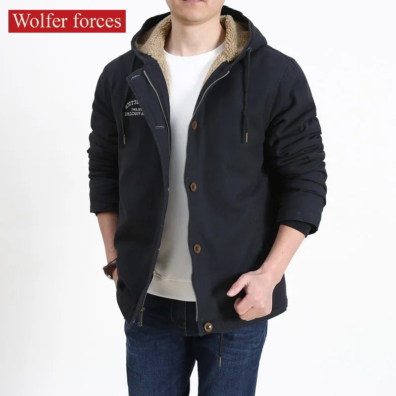 New in Parkas Winter Button Windbreaker Military Uniform Golf Jackets Military Casual Jacket Windbreaker Military Mountaineering