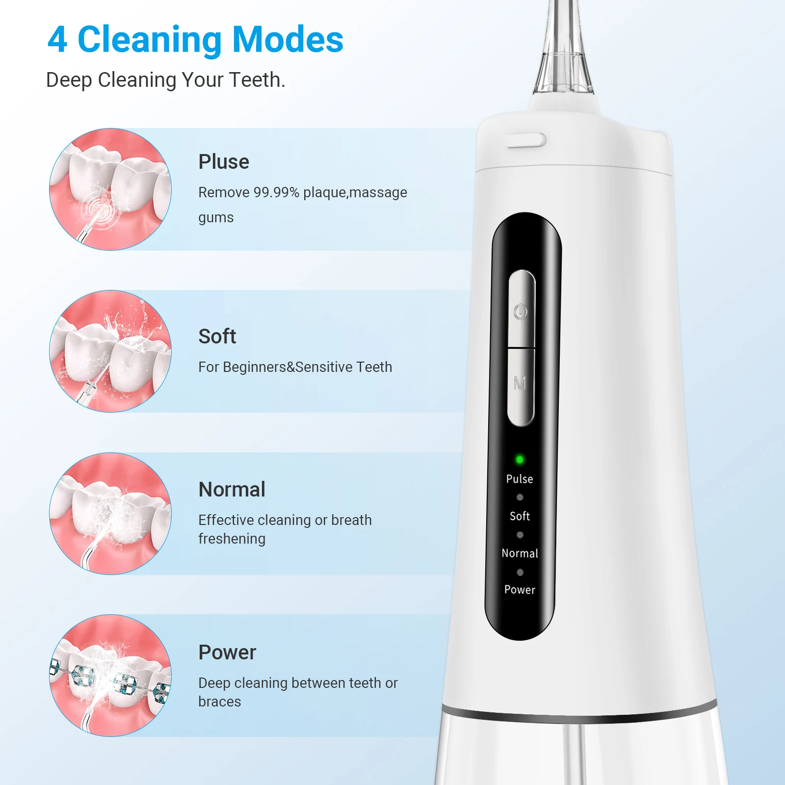 Best Selling Product Rechargeable Waterproof Cordless Cleaner Portable  Teeth Oral Water Flosser Irrigator