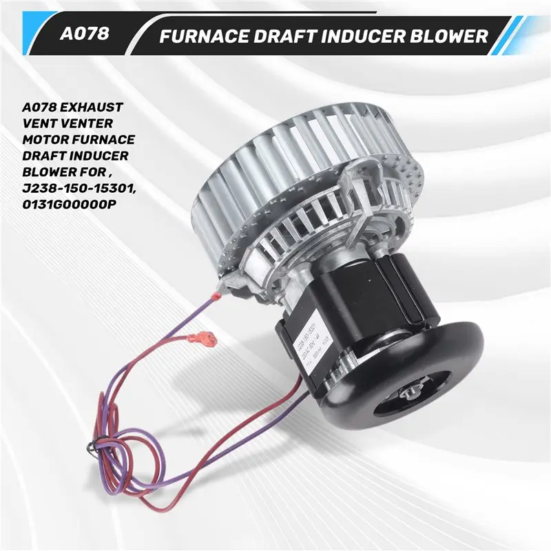 [NEW!N92R】 A078 Exhaust Vent Venter Motor Furnace Draft Inducer Blower For Goodman, Fasco, Packard, J238-150-15301, 0131G00000P