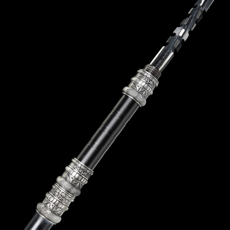 Chinese Tang Staff Sword Manganese Steel Armor-Piercing Cone Stainless Steel Sheath Warrior Katana Collectible Sword Home Decor view 2