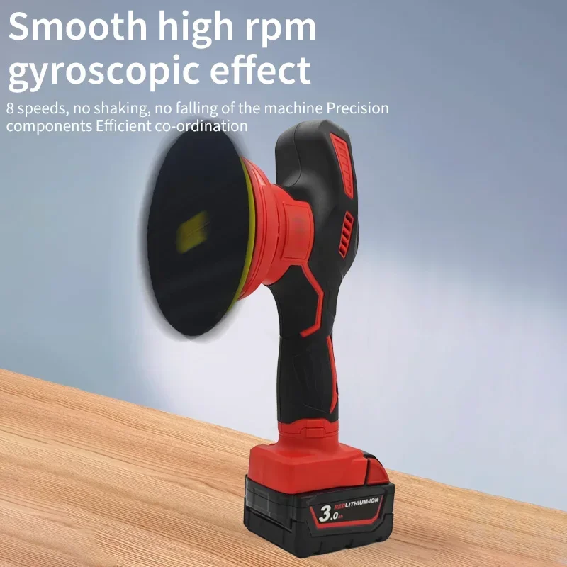 8 Gears Cordless Polisher Digital Display Electric Polisher Auto Car Waxing Polishing Machine Lithium For Milwaukee 18V Battery