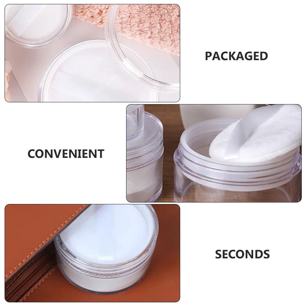 

10 pcs Powder Box Containers Compact Lightweight Portable Travel Makeup Plastic Loose Case Containers No Leakage